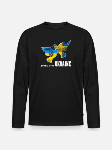 Ukraina - Men's Premium Organic Long Sleeve Shirt - black