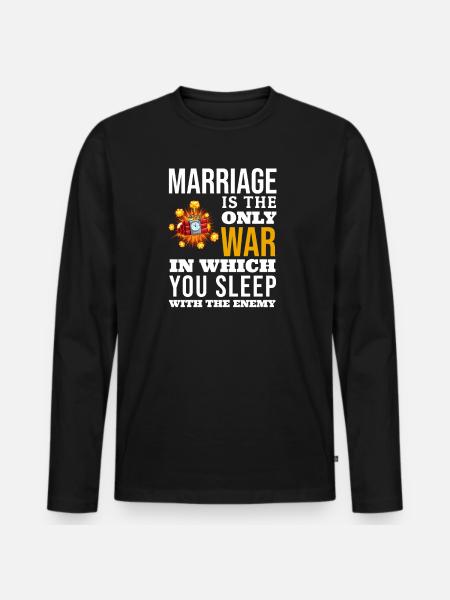 Marriage - Men's Premium Organic Long Sleeve Shirt - black