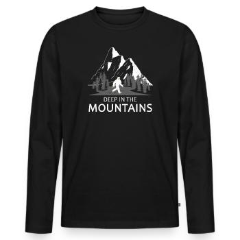 bergwandern mountain-adventure alpin via ferrata - Männer Premium Bio Langarmshirt - Schwarz - Vorne - Nico (187cm)