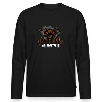 Ant ant State Fire ant "anti" - Men's Premium Organic Long Sleeve Shirt - black - Front - Nico (187cm)