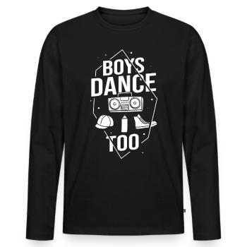 Breakdance Musique Breaking BBoy Bgirl - T-shirt manches longues Premium bio Homme - noir - Devant - Nico (187cm)