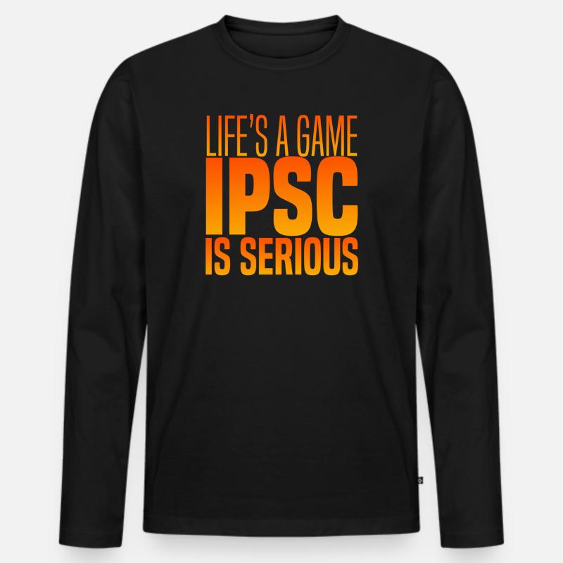 IPSC ist ernst - Männer Premium Bio Langarmshirt - Schwarz