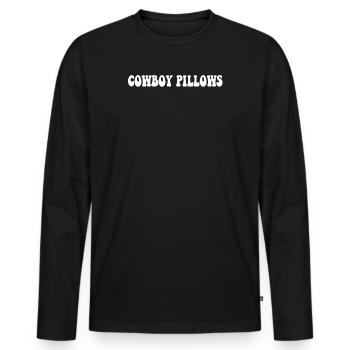 Cowboy Pillows - Men's Premium Organic Long Sleeve Shirt - black - Front - Nico (187cm)