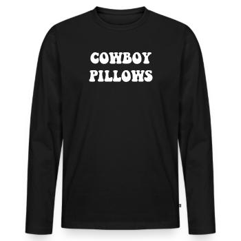 Cowboy Pillows - Men's Premium Organic Long Sleeve Shirt - black - Front - Nico (187cm)