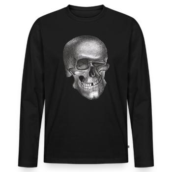 Winking Skull - Skull - Men's Premium Organic Long Sleeve Shirt - black - Front - Nico (187cm)