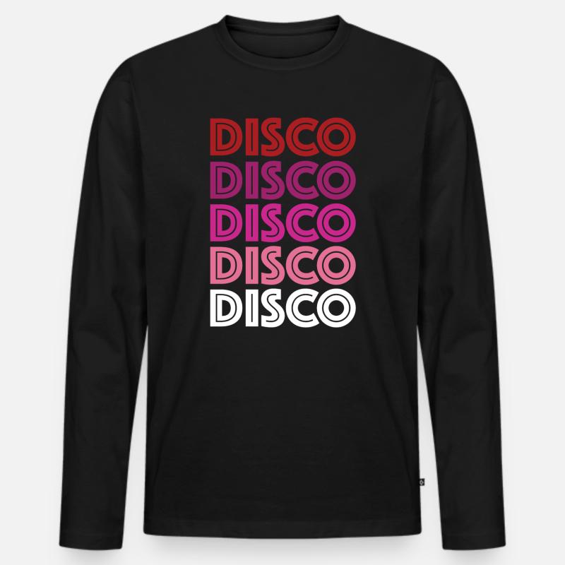 Disco Disco Disco - Männer Premium Bio Langarmshirt - Schwarz