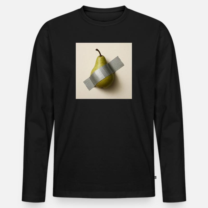 Abstrakte Birne Metaphorisches Kunstwerk - Männer Premium Bio Langarmshirt - Schwarz