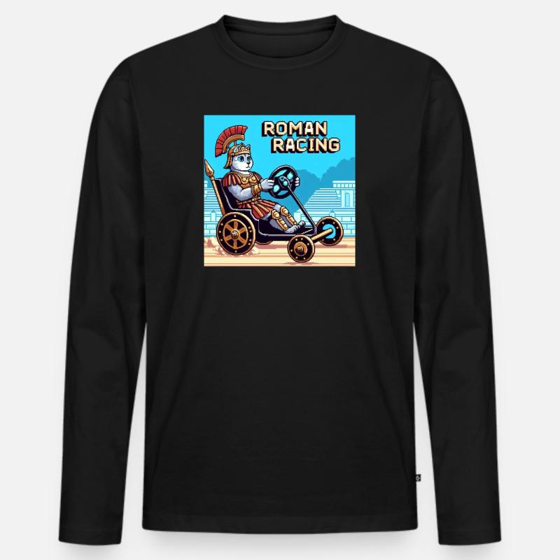 Der Lehrplan - Männer Premium Bio Langarmshirt - Schwarz