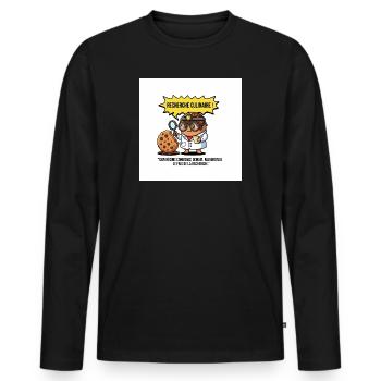 Kulinarische Gourmet-Forschung - Männer Premium Bio Langarmshirt - Schwarz - Vorne - Nico (187cm)