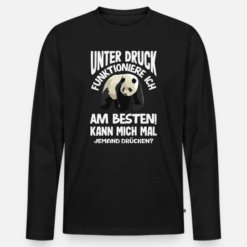I function best under pressure - Men's Premium Organic Long Sleeve Shirt - black