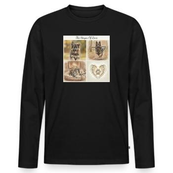 Sable Deutscher Schäferhund Mama Geschenkhemd - Männer Premium Bio Langarmshirt - Schwarz - Vorne - Nico (187cm)