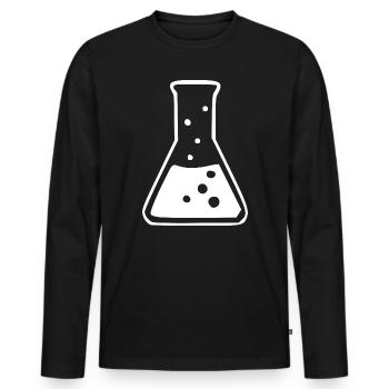 Chemie_Symbol_schwarzweiss_Wissenschaft_science - Men's Premium Organic Long Sleeve Shirt - black - Front - Nico (187cm)