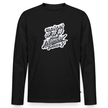 Caniget Numberss, s’il vous plaît 3D Metal - T-shirt manches longues Premium bio Homme - noir - Devant - Nico (187cm)