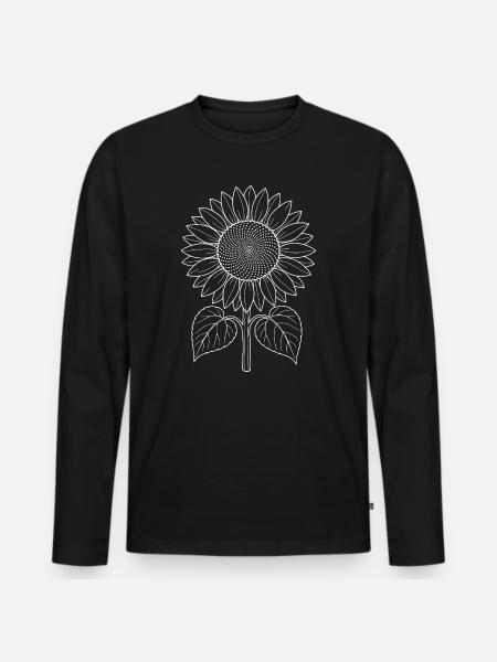 sunflower - Men's Premium Organic Long Sleeve Shirt - black