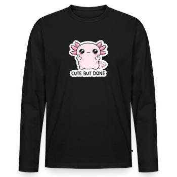 Diction du Dragon Chibi Rose - T-shirt manches longues Premium bio Homme - noir - Devant - Nico (187cm)