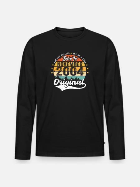 Legendary since November 2004 - 2004 - Men's Premium Organic Long Sleeve Shirt - black