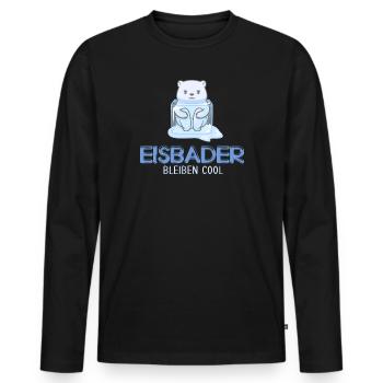 eisbaden eisloch pudelmütze jagertee eisbader - Männer Premium Bio Langarmshirt - Schwarz - Vorne - Nico (187cm)