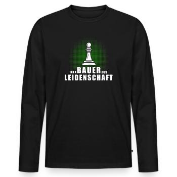 Bauernhof Landwirt Bauer aus Leidenschaft Dorfkind - Männer Premium Bio Langarmshirt - Schwarz - Vorne - Nico (187cm)