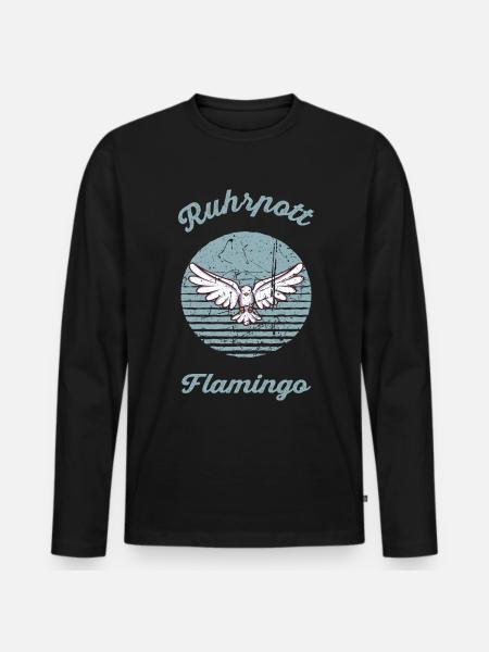 Ruhrpott Flamingo - Men's Premium Organic Long Sleeve Shirt - black