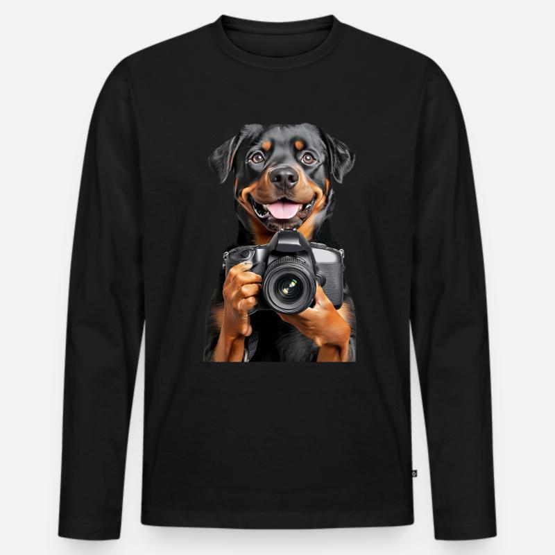 Rottweiler - Männer Premium Bio Langarmshirt - Schwarz