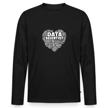 Science des données. Analyse de Big Data. Pour - T-shirt manches longues Premium bio Homme - noir - Devant - Nico (187cm)