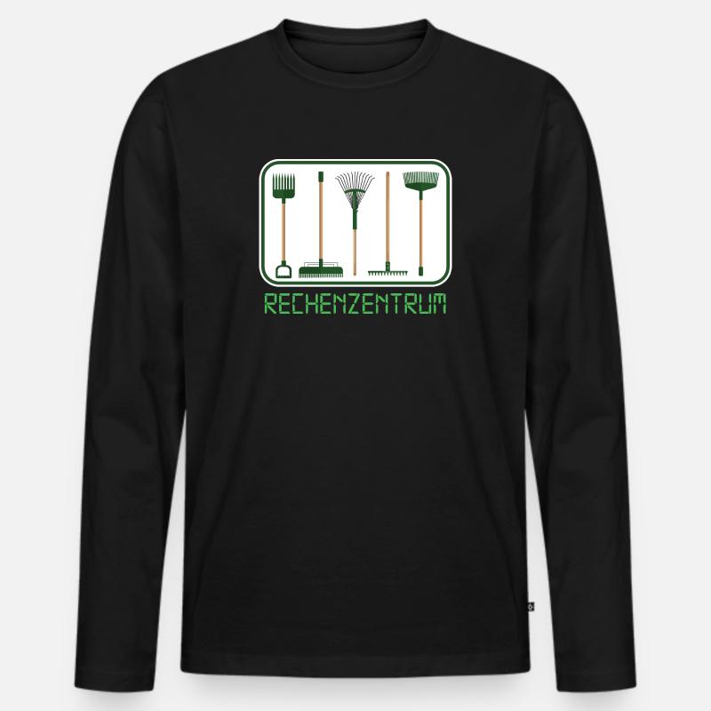 garten kleingarten biobauer rechenzentrum gärtner - Männer Premium Bio Langarmshirt - Schwarz