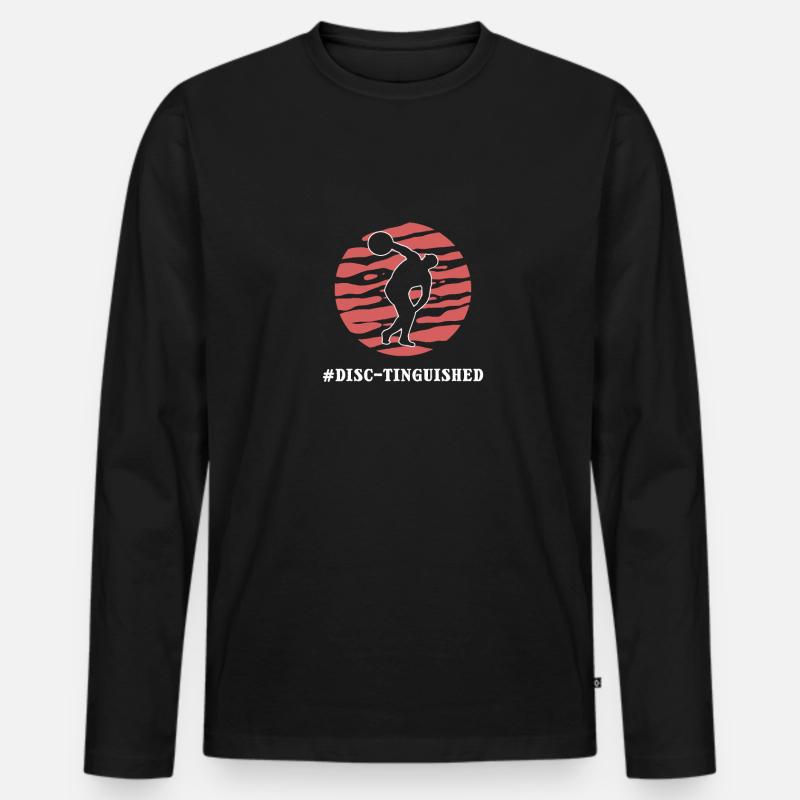 Diskuswerfer Mit Auszeichnung. Diskus-werfen - Männer Premium Bio Langarmshirt - Schwarz