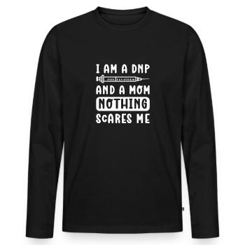 Ich Bin Ein Dnp Und Mutter. Dnp Nurse - Männer Premium Bio Langarmshirt - Schwarz - Vorne - Nico (187cm)