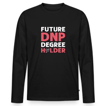 Futurs diplômés Dnp. Infirmière Dnp - T-shirt manches longues Premium bio Homme - noir - Devant - Nico (187cm)