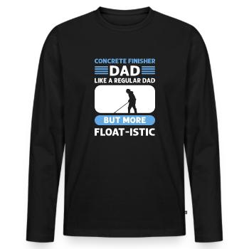 Betonbauer Papa. Zementmaurer. Betonbauer - Männer Premium Bio Langarmshirt - Schwarz - Vorne - Nico (187cm)