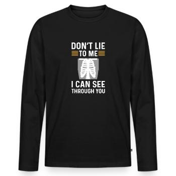 X-ray technician. X-ray assistant. Radiologist - Men's Premium Organic Long Sleeve Shirt - black - Front - Nico (187cm)