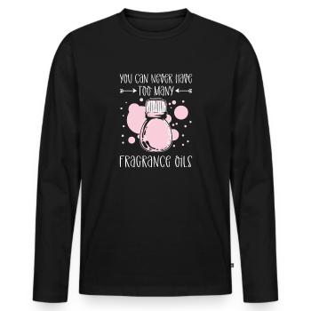 Vous ne pouvez jamais avoir trop d’huiles de parfum. - T-shirt manches longues Premium bio Homme - noir - Devant - Nico (187cm)