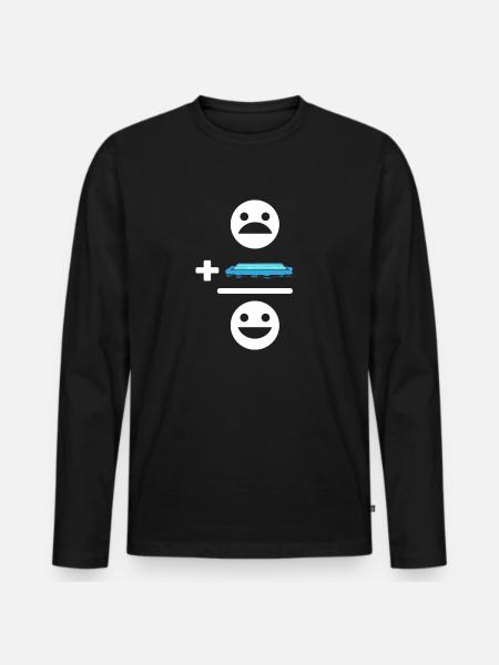 Poolreiniger. Pool Service Techniker. - Männer Premium Bio Langarmshirt - Schwarz