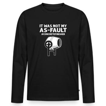 It wasn't my fault. Cement masons. - Men's Premium Organic Long Sleeve Shirt - black - Front - Nico (187cm)