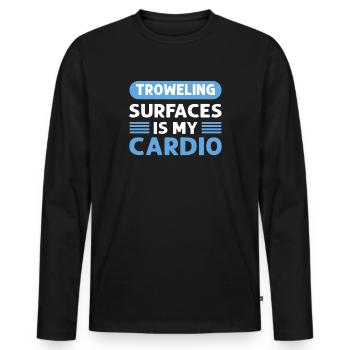La spatule de surfaces est mon battement de cœur. - T-shirt manches longues Premium bio Homme - noir - Devant - Nico (187cm)
