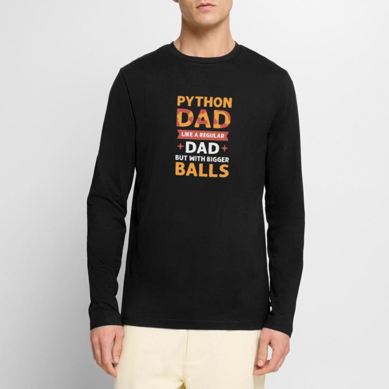 Python-vater. Herpetologen. Königspython Männer Premium Bio Langarmshirt
