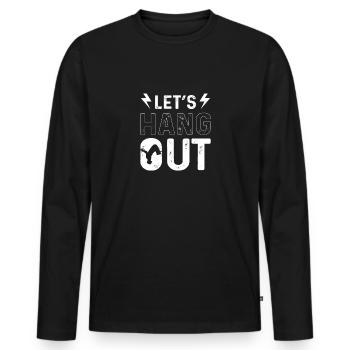 Lets Hang Out. Parcours Freerunning. Parkour - Männer Premium Bio Langarmshirt - Schwarz - Vorne - Nico (187cm)
