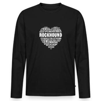 Motif géologique Rockhound. pour les collectionneurs de pierres et - T-shirt manches longues Premium bio Homme - noir - Devant - Nico (187cm)