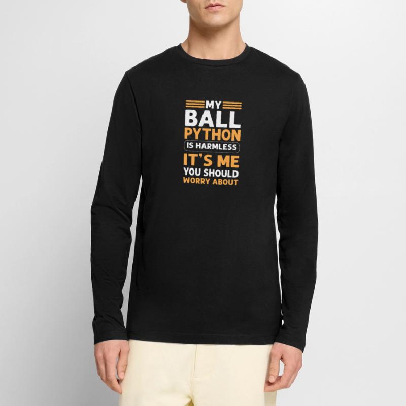 Mon python boule est inoffensif. Royal Python T-shirt manches longues Premium bio Homme