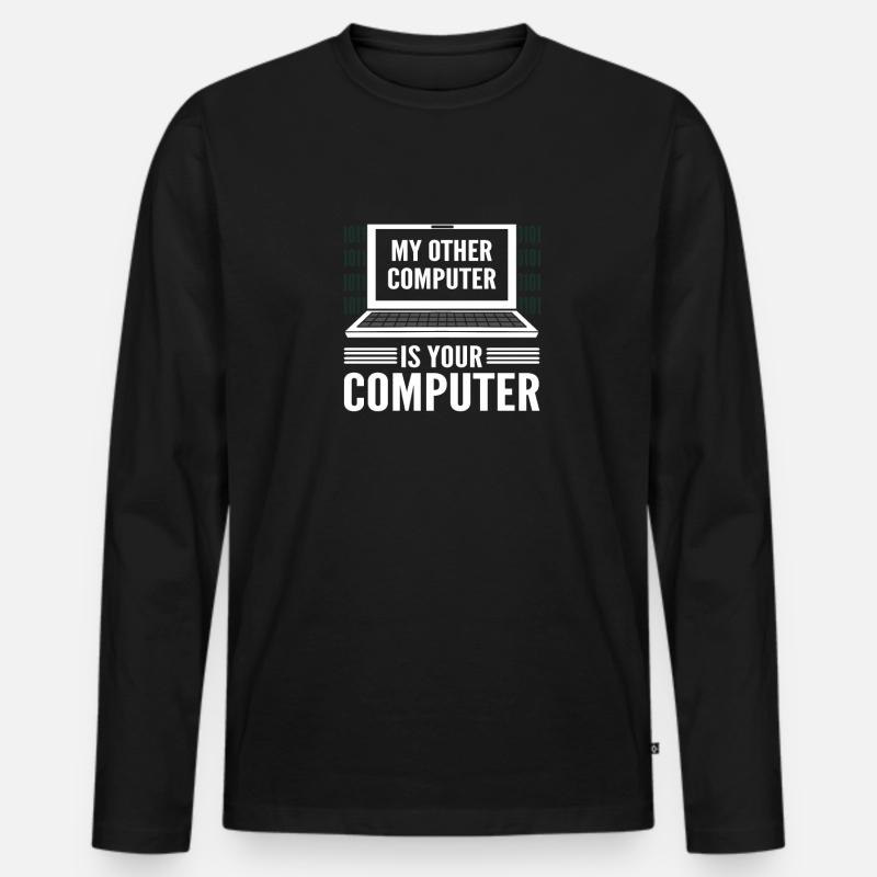 Mein Anderer Computer Ist Ihr Computer. White Hat Männer Premium Bio Langarmshirt