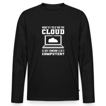 White Hat Hacker. Cyber-krieger. - Männer Premium Bio Langarmshirt - Schwarz - Vorne - Nico (187cm)