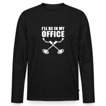 Metal detector. Reliquary hunting. Metal detection - Men's Premium Organic Long Sleeve Shirt - black - Front - Nico (187cm)