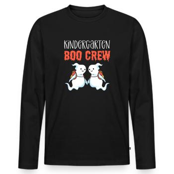 Kindergarten-Boo-Crew. Kindergärtnerin - Männer Premium Bio Langarmshirt - Schwarz - Vorne - Nico (187cm)