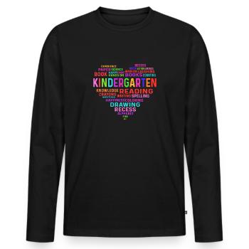 Kindertagesstättelehrer. Vorschullehrer - Männer Premium Bio Langarmshirt - Schwarz - Vorne - Nico (187cm)