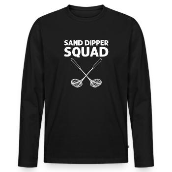 Escouade de la Casserole. Collectionneur d’artefacts. - T-shirt manches longues Premium bio Homme - noir - Devant - Nico (187cm)