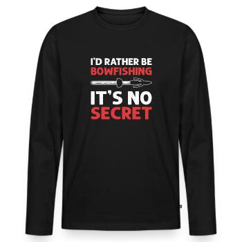 Ich Würde Eher Bowfishing Sein. Es Ist Kein - Männer Premium Bio Langarmshirt - Schwarz - Vorne - Nico (187cm)