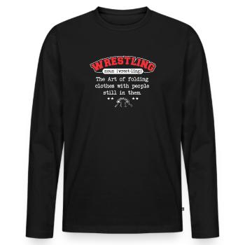 Definition of wrestling. Wrestler - Men's Premium Organic Long Sleeve Shirt - black - Front - Nico (187cm)