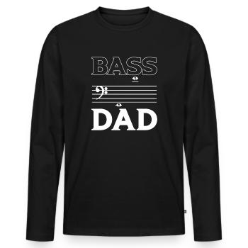 Bass Dad. Musikchor Musiker Theater Opernsänger - Männer Premium Bio Langarmshirt - Schwarz - Vorne - Nico (187cm)