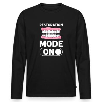 Recovery mode turned on. Dental - Men's Premium Organic Long Sleeve Shirt - black - Front - Nico (187cm)