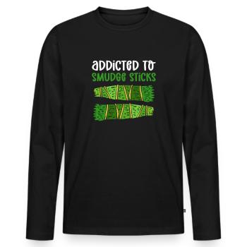 Accro aux bâtons de saleté. Guérison des - T-shirt manches longues Premium bio Homme - noir - Devant - Nico (187cm)